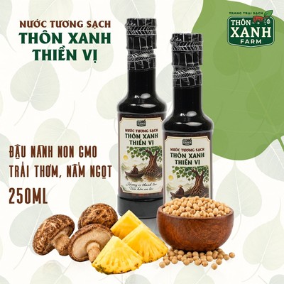 Combo 2 Chai Nước tương sạch Thôn Xanh Thiền Vị 250ml - Vị thanh tao, tâm an lạc Làng Chài Xưa