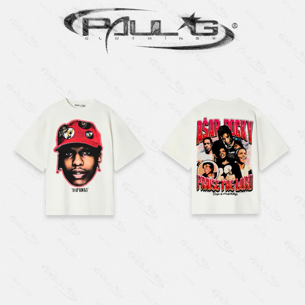 Áo thun PaulG & Asap rocky dtg print s26