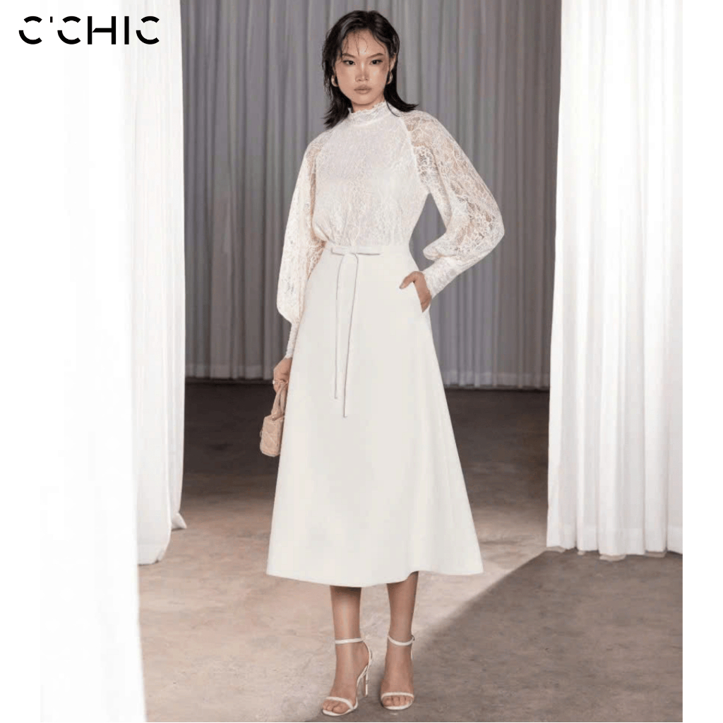 Sơ Mi Ren Tay Dài Classic C'CHIC
