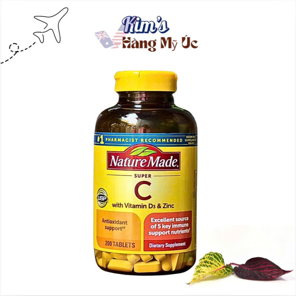 Viên uống giúp chống oxy hóa tăng cường sức khỏe - Nature Made Super C (200 viên)