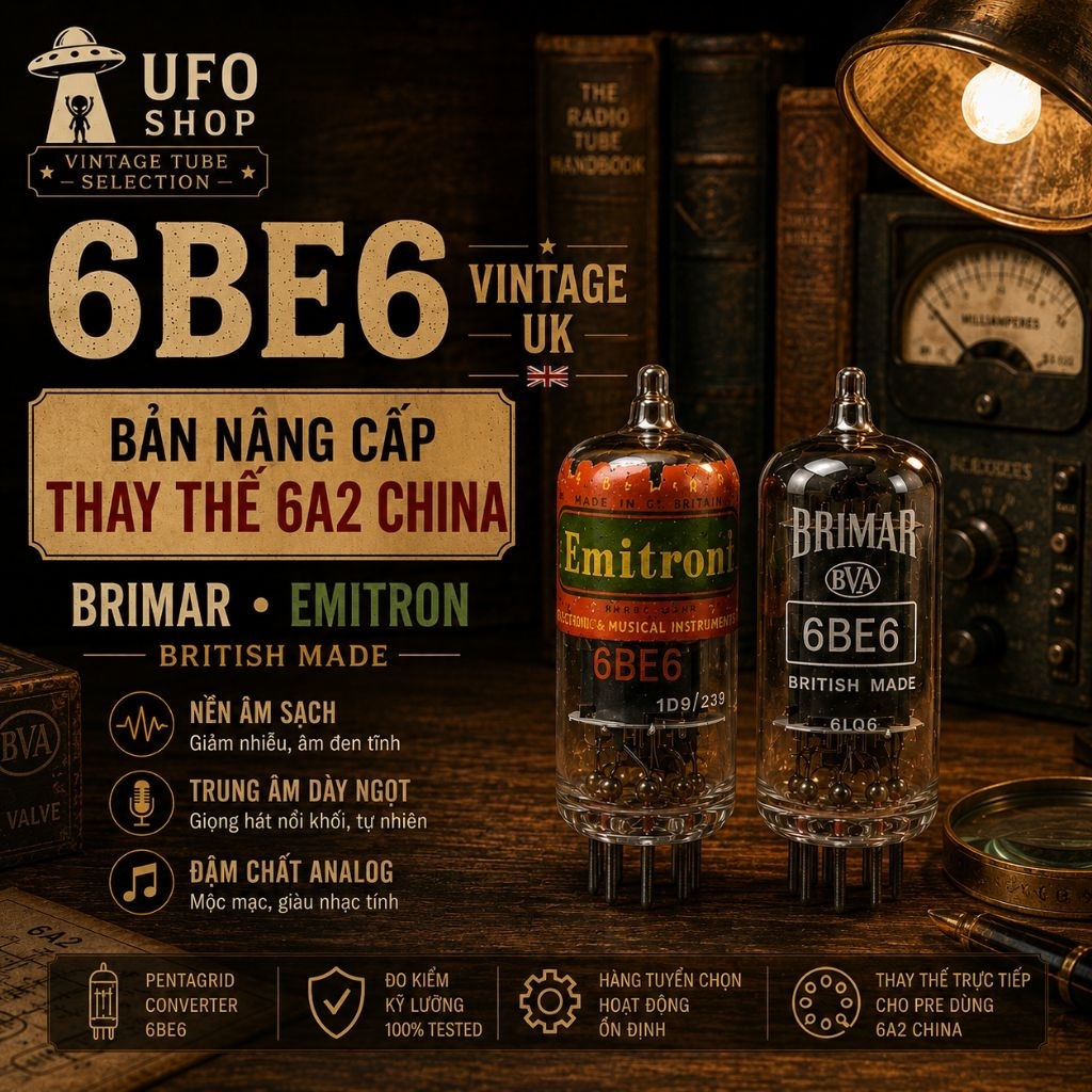 Bòng đèn 6BE6 Vintage UK Nâng cấp thay thế 6A2 China