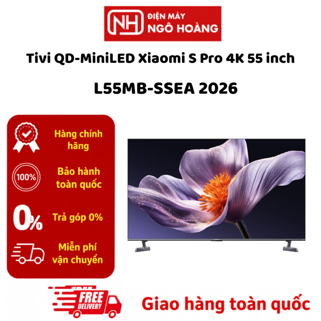 L55MB-SSEA - Google Tivi QD-MiniLED Xiaomi S Pro 4K 55 inch L55MB-SSEA 2026 Chính Hãng Google TV 144