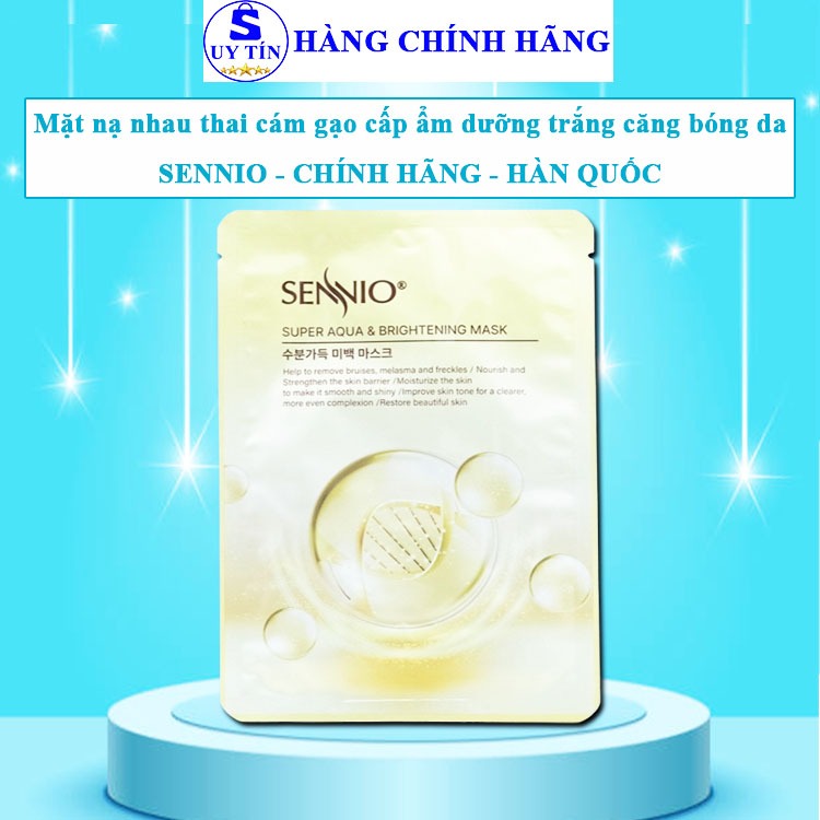 Mặt nạ sennio super aqua & Brightening mask senio cấp ẩm dưỡng trắng da sennio hàn quốc chính hãng