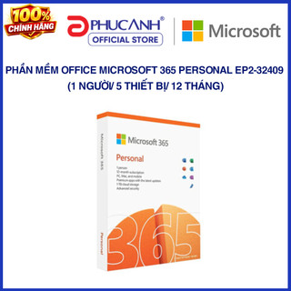 PHẦN MỀM OFFICE MICROSOFT 365 PERSONAL EP2-32409 (1 NGƯỜI/ 5 THIẾT BỊ/ 12 THÁNG)