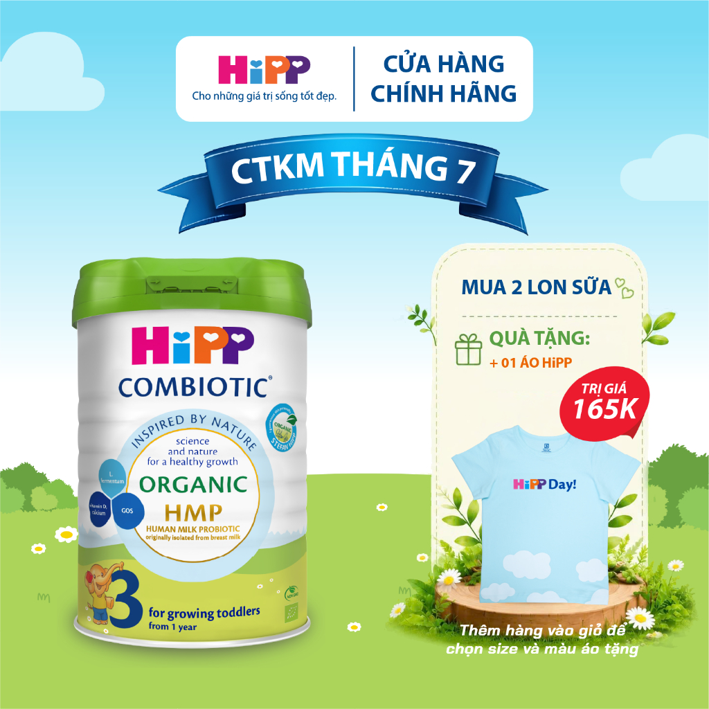 Sữa bột công thức HiPP 3 Organic Combiotic 800g - nhập khẩu Đức (1 Lon)