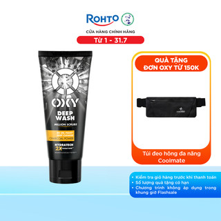 Sữa rửa mặt cho nam Oxy sạch sâu giảm nhờn dạng kem có hạt massage Oxy Deep Wash 100g