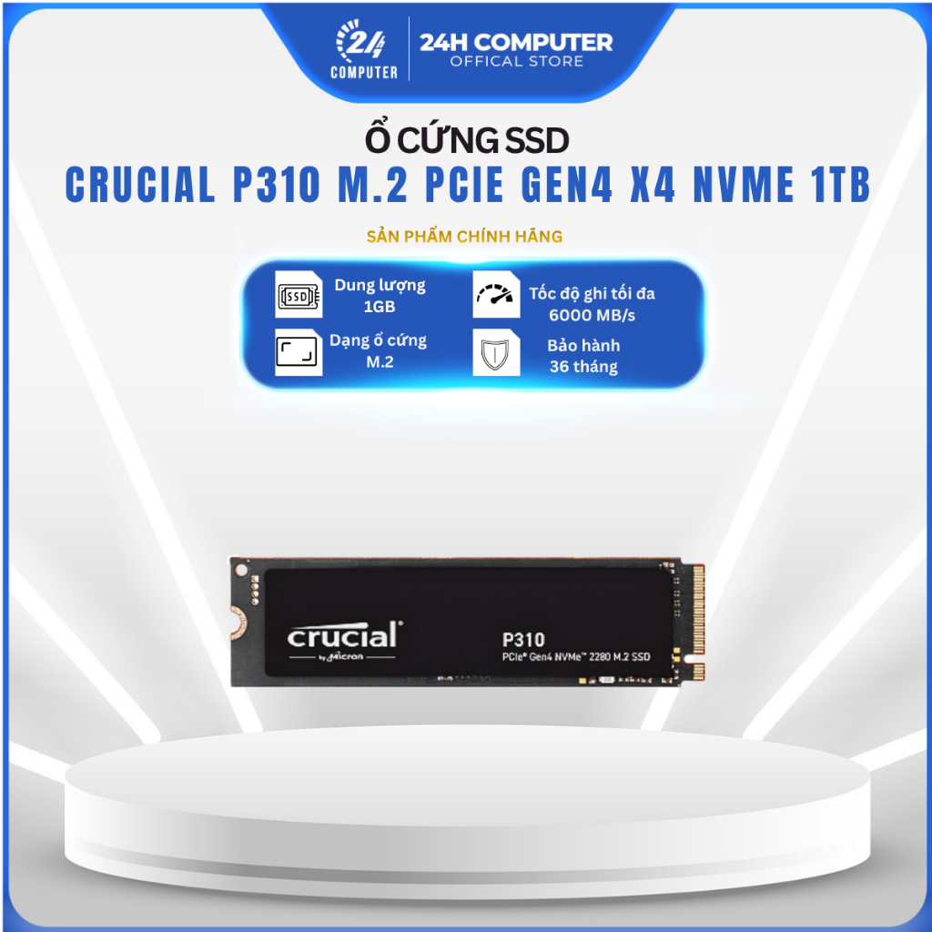 [ FULL VAT ] Ổ cứng SSD Crucial P310 1TB M.2 PCIe Gen4 x4 NVMe | NEW | CHÍNH HÃNG | BẢO HÀNH 36 THÁN