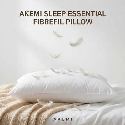 Akemi SE Fibrefil Pillow 48x74cm | Gối Ngủ Cao Cấp Êm Mềm Thoáng Khí