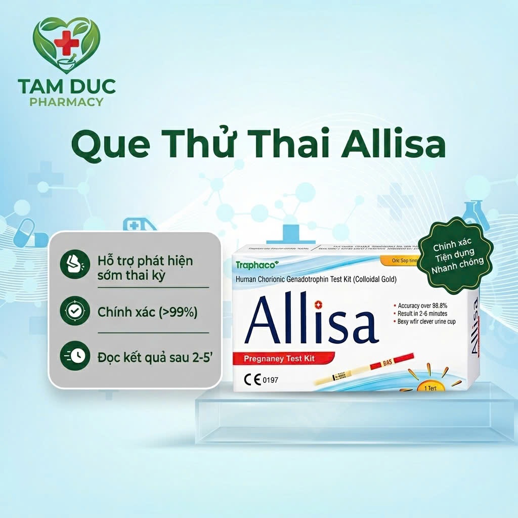 Que Thử Thai HCG Allisa Traphaco