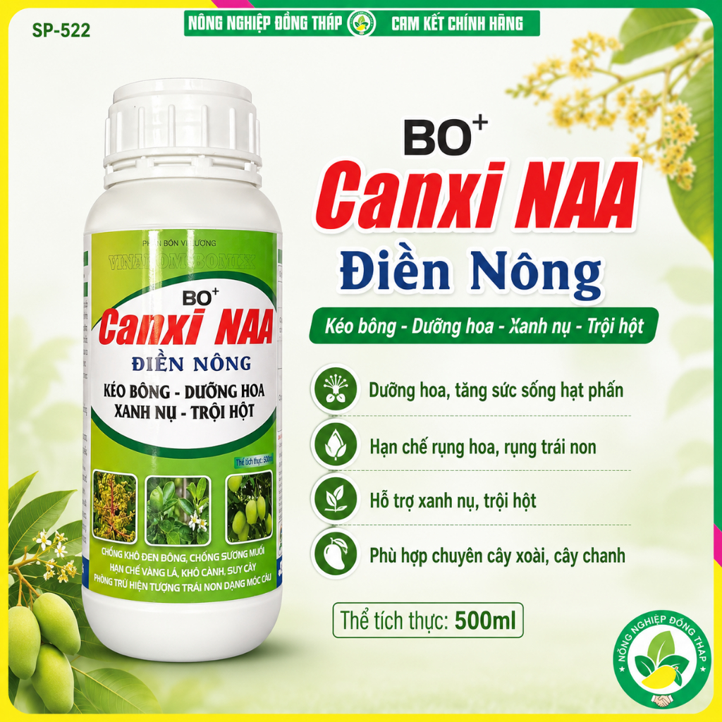 Phân Bón vi lượng TN Nuti-Bo [Bo-HQ 101 Comcast] Bo+ Canxi NAA – Kéo Bông, Dưỡng Hoa, Xanh Nụ, Trội 