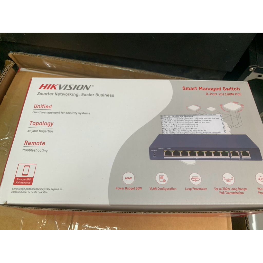 switch poe hik 10 port chuyên dụng cho camera ip