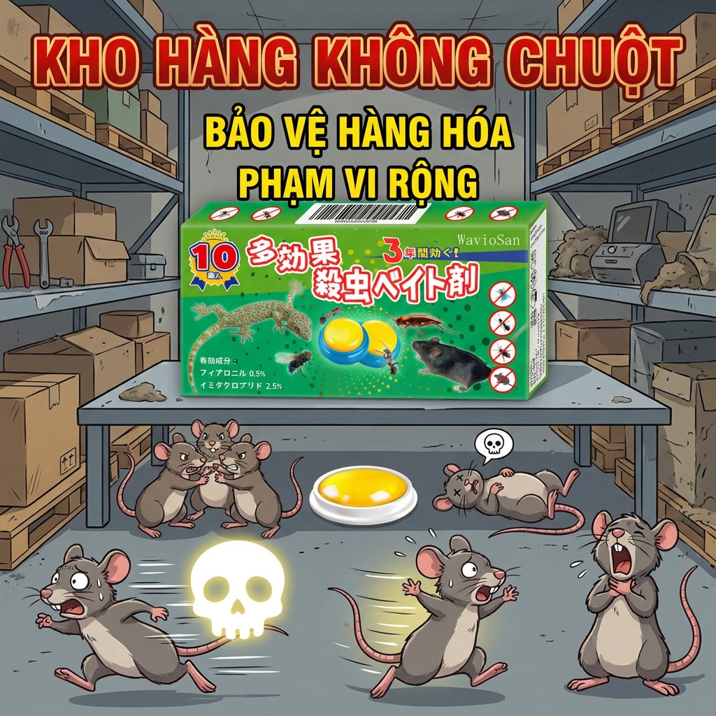 🐭 Diệt chuột tận gốc 🐭 Thuốc diệt chuột sinh học – Diệt chuột, đuổi chuột, bả diệt chuột, 1 hộp 10 v