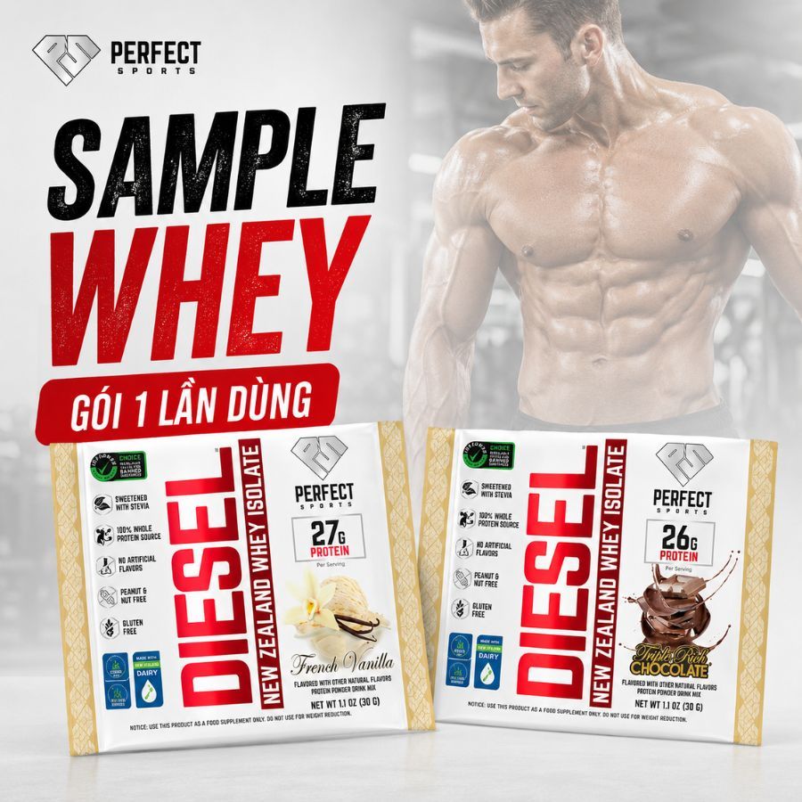 Gói 1 Lần Dùng Sample Diesel Whey Protein 1 Serving - 30 Gram Hỗ Trợ Tăng Cơ