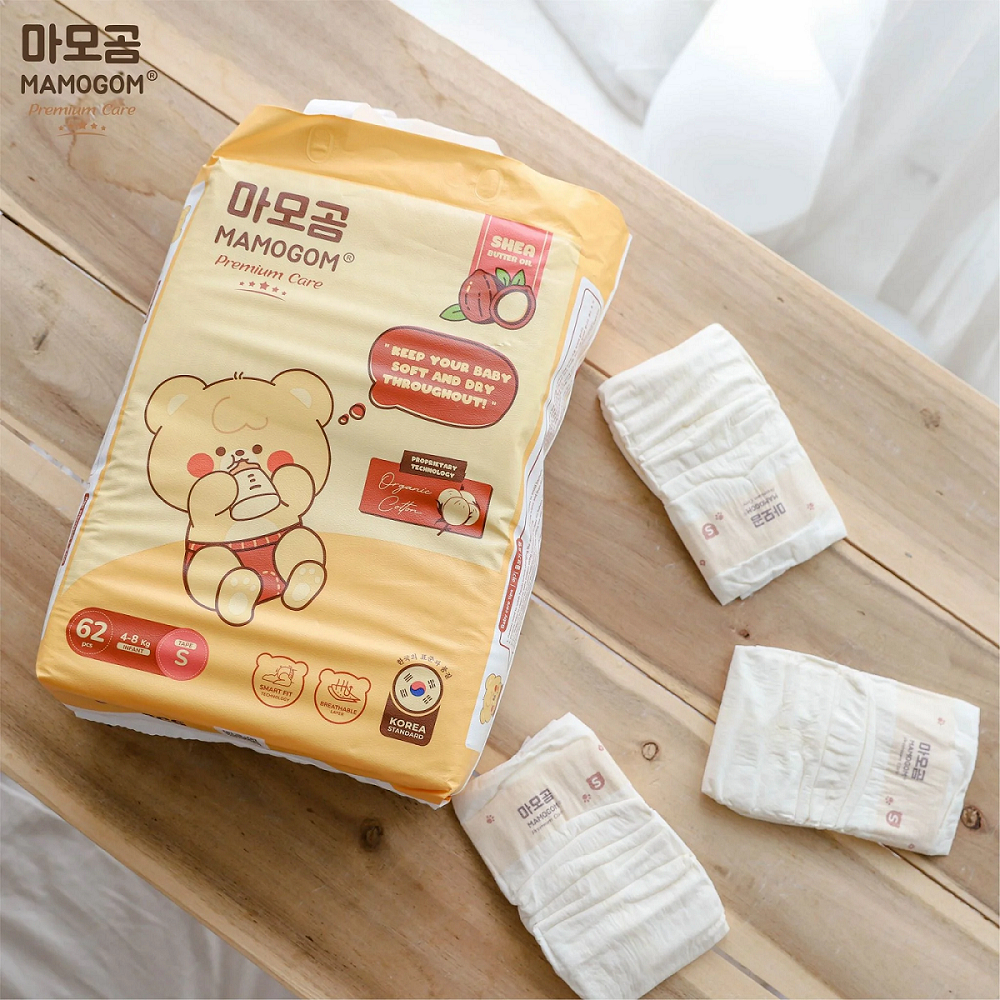 [Quà tặng không bán] Tã/Bỉm Mamogom Premium dán/quần hữu cơ cao cấp công nghệ Hàn Quốc đủ size S/M/L