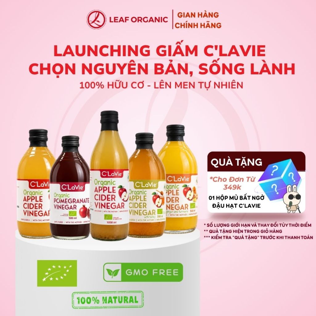 [Launching C'LaVie] Giấm Táo - Giấm Lựu Hữu Cơ C'Lavie