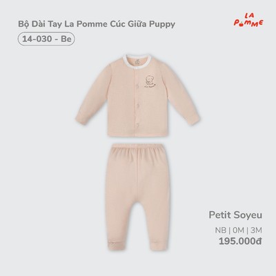 Bộ đồ dài Tay La Pomme Cúc Giữa Puppy - Be