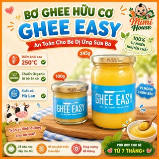 [Date 10/2027] Bơ hữu cơ cao cấp Ghee Easy Hà Lan 100g cho bé từ 7 tháng (dị ứng đạm bò dùng được)