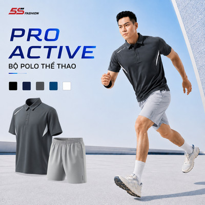  Bộ Quần Áo Thể Thao Polo 5S FASHION Nhẹ Mát,Thiết Kế Khỏe Khoắn,Năng Động MBPL26035-QST26030