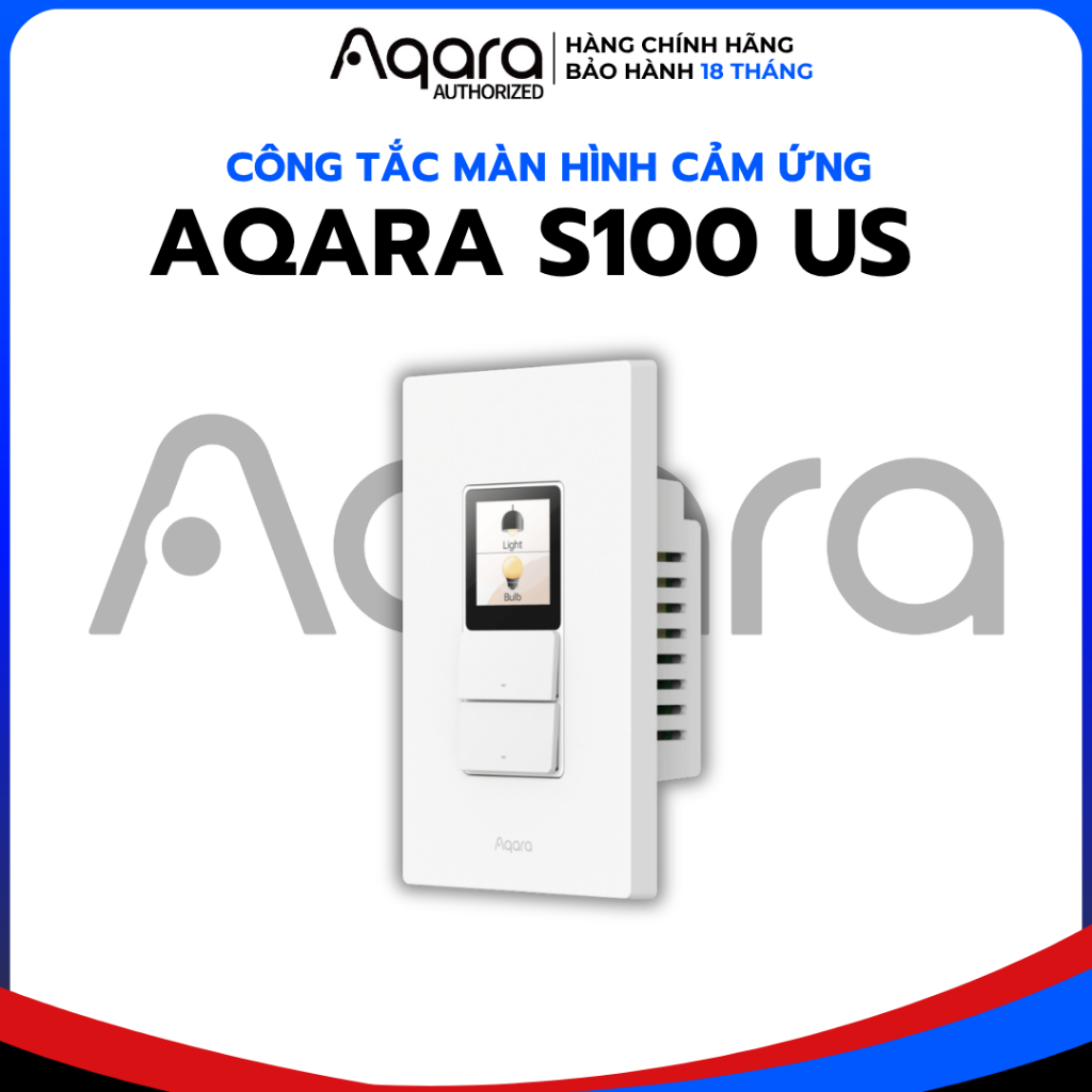 Công Tắc Chữ Nhật Màn Hình Cảm Ứng Aqara S100 US - BẢN QUỐC TẾ