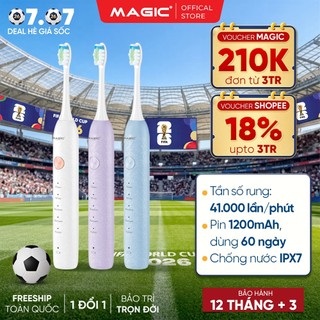 Bàn chải điện magic b-26, 5 chế độ, tầng số rung 40000 lần/phút, bảo hành 12 tháng