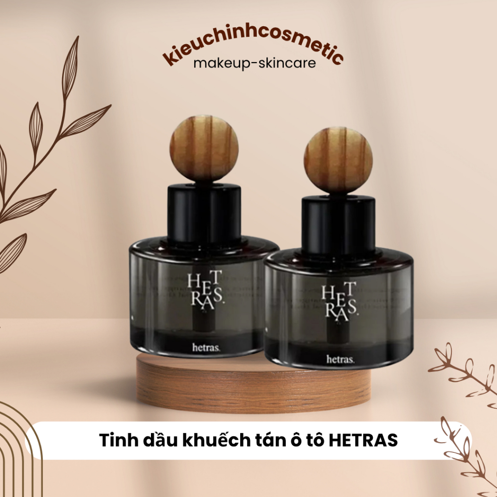 (Hàng công ty) Tinh dầu khuếch tán ô tô HETRAS - Premium Car Diffuser set 2 chai . nước ô tô hetras