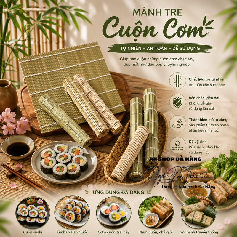 Mành tre cuộn cơm ( DANANGBAKINGTOOL 2000.711 )