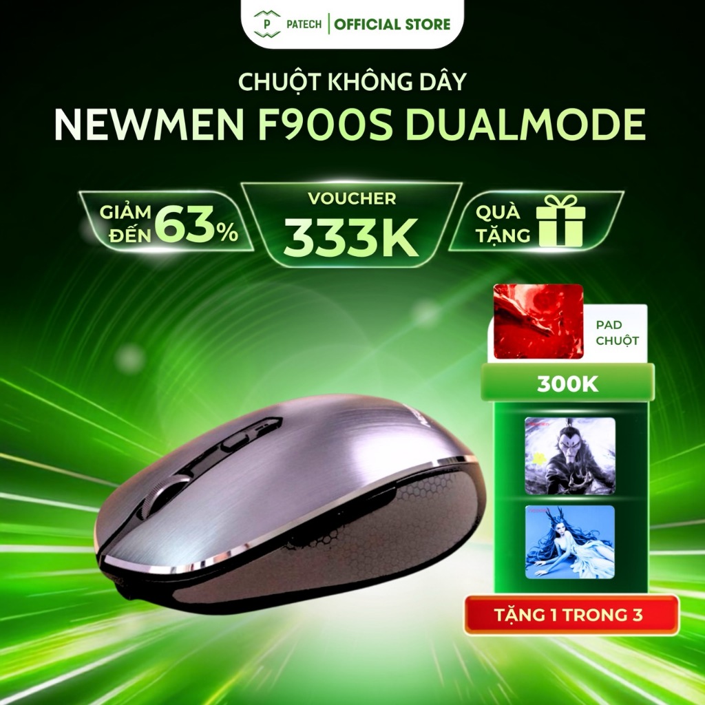 Chuột không dây Newmen F900S Dualmode Thiết kế nhỏ gọn