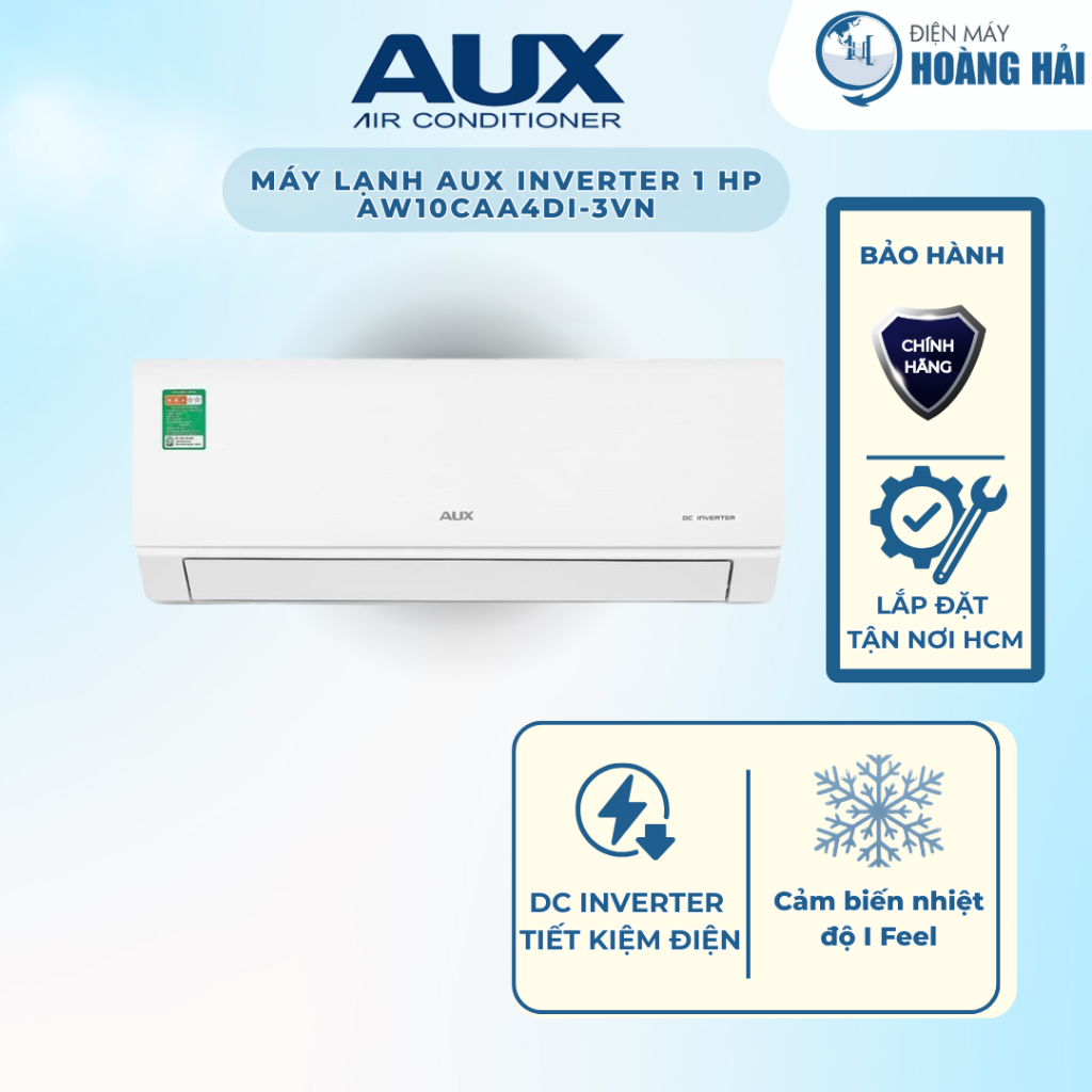 AW10CAA4DI-3VN | Máy lạnh AUX Inverter 1 HP AW10CAA4DI-3VN - HÀNG CHÍNH HÃNG