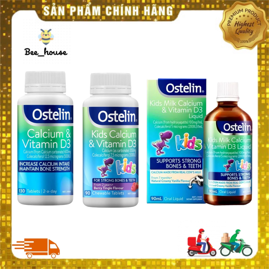 Canxi và Vitamin Ostelin - Bee House