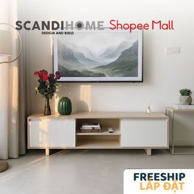RAYA, Kệ, Tủ ti vi TVD_089 , 1600x350x400mm (Ngang x Sâu x Cao), Scandi Home