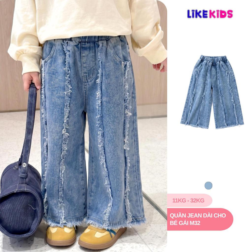 QUẦN JEAN thời trang cho bé gái kiểu dáng DÀI LikeKids M31