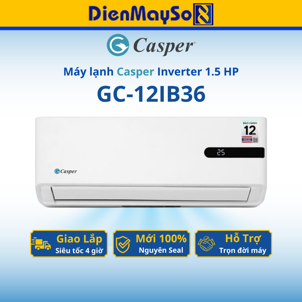 Máy lạnh Casper Inverter 1.5 HP GC-12IB36