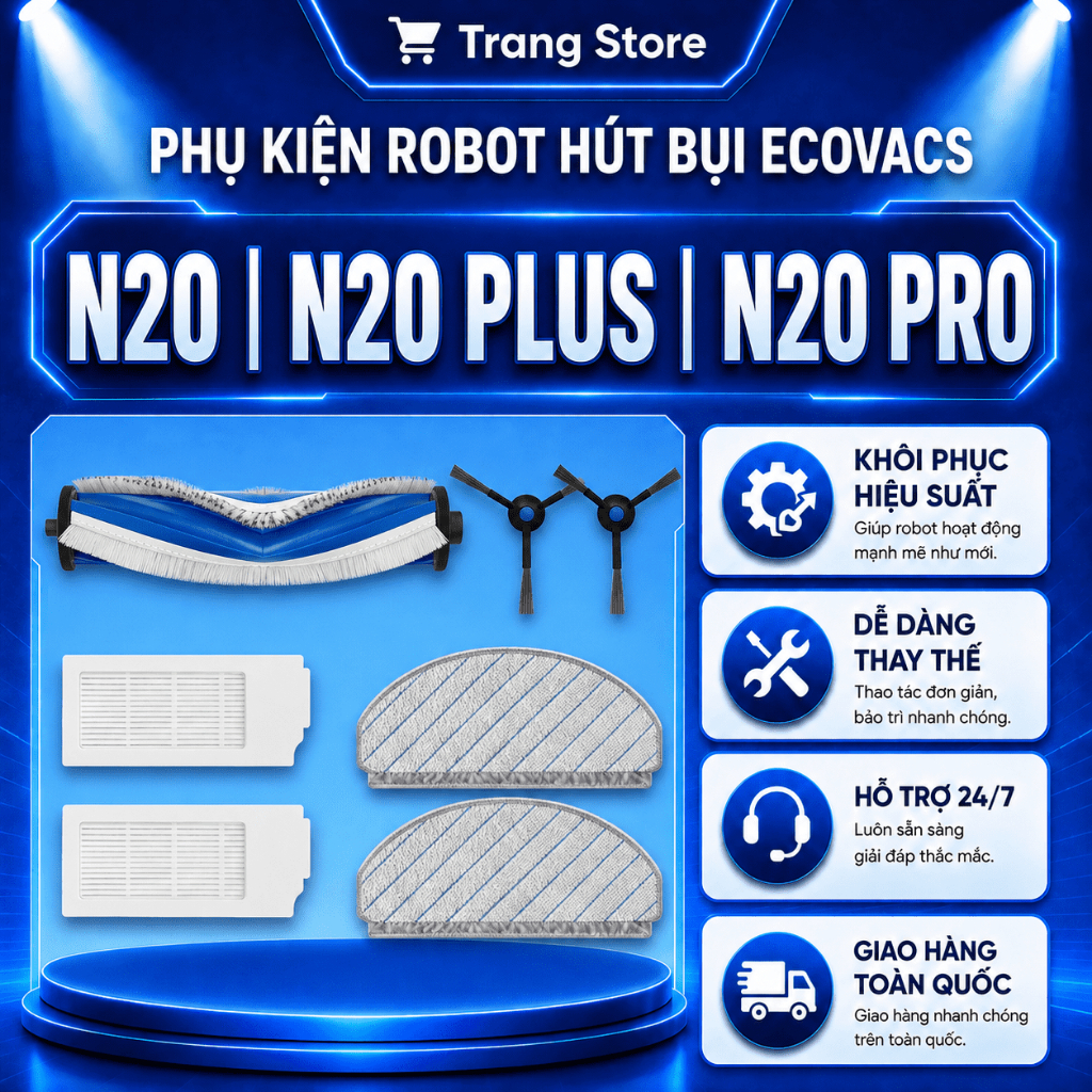 Phụ kiện Robot hút bụi Ecovacs N20 N20 Pro N20 Plus _ Phụ kiện thay thế