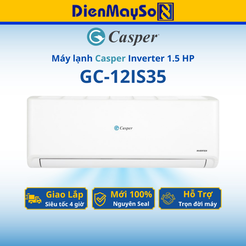 Máy lạnh Casper Inverter 1.5 HP GC-12IS35