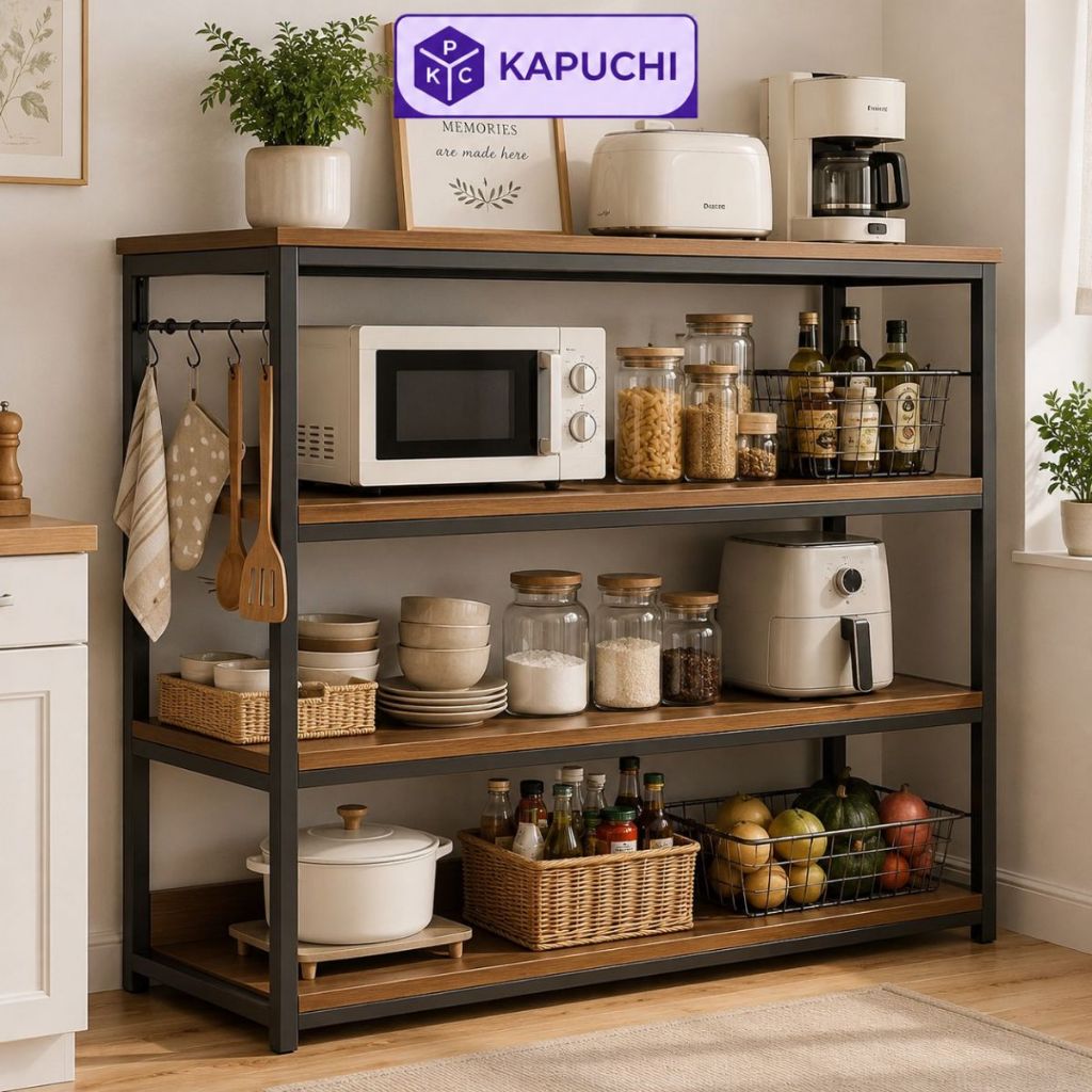 Kệ đa năng nhà bếp đa tầng tối ưu không gian bếp thương hiệu KAPUCHI _ GM136