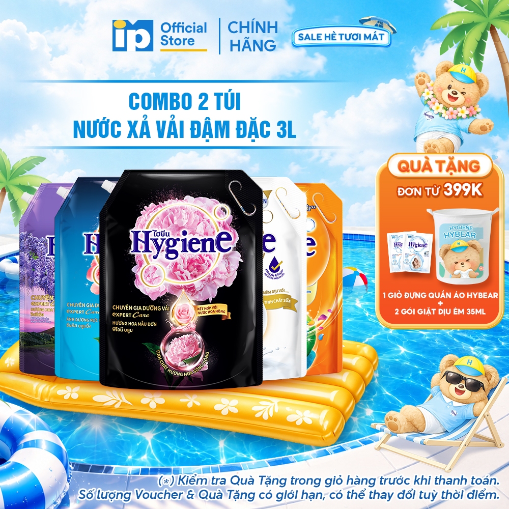 [NEW] Combo 2 Nước Xả Vải Đậm Đặc Hygiene 3L