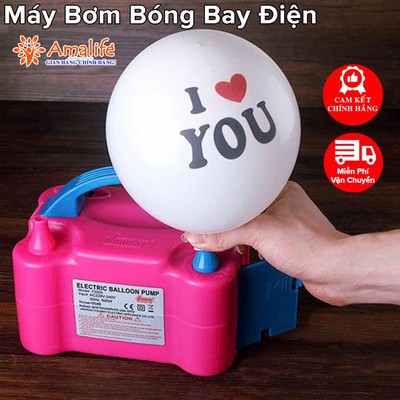 Máy Bơm Bóng Bay Điện Amalife 2 Vòi Công Suất Lớn, Máy Bơm Bong Bóng Trang Trí Sinh Nhật, Tiệc Cưới, Khai Trương Sự Kiện