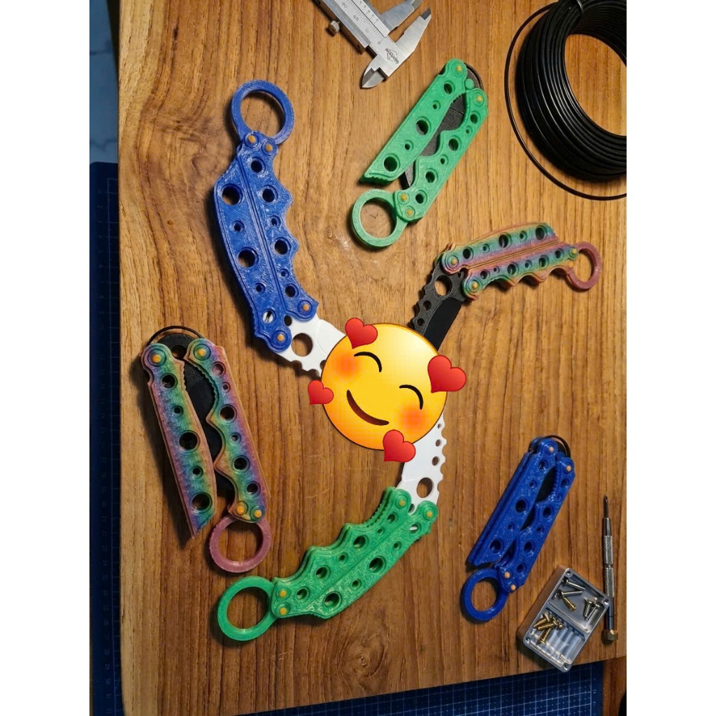 Đồ chơi karambit balisong xả stress - in 3d - an toàn