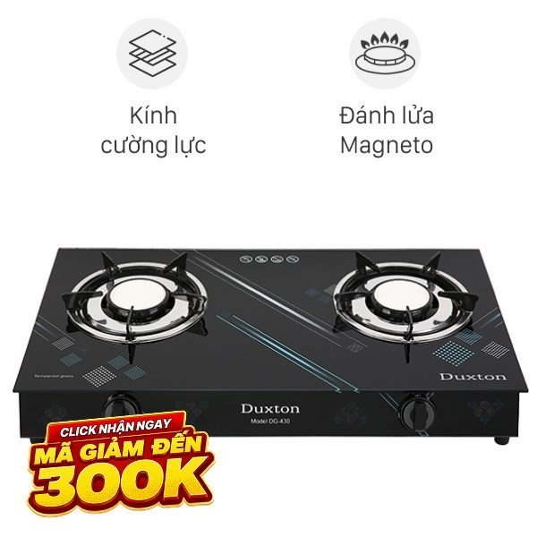 Bếp ga đôi Duxton DG-430 chính hãng trưng bày mới 98-99% BẢO HÀNH 12 THÁNG