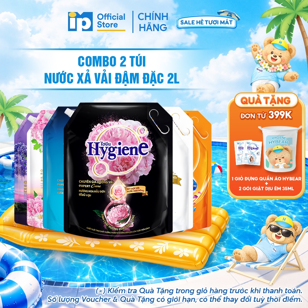 Combo 2 Nước Xả Vải Đậm Đặc Hygiene 2L/2.2L