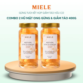 Combo 2 Hũ Mật Ong Gừng & Giấm Táo Miele 400g