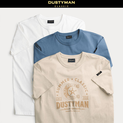 Áo Thun Nam Apparel Dustyman Cổ Điển, Vải Cotton Cao Cấp, Co Giãn, Thoáng Mát, Form Regular Fit