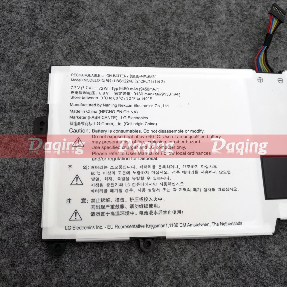 Pin Laptop LG Gram 2018 13Z980 13Z990 14Z980 14Z990 15Z980 15Z990 LBS1224E Battery