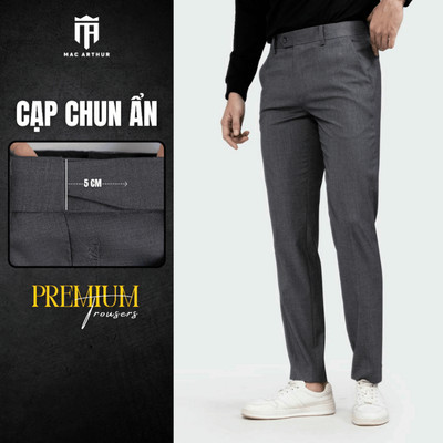 [ DEAL MỞ BÁN ] Quần âu nam Cao Cấp Mac Arthur Gấp 1 ly vải gỗ sồi đứng form, dày dặn không nhăn không Xù SP1
