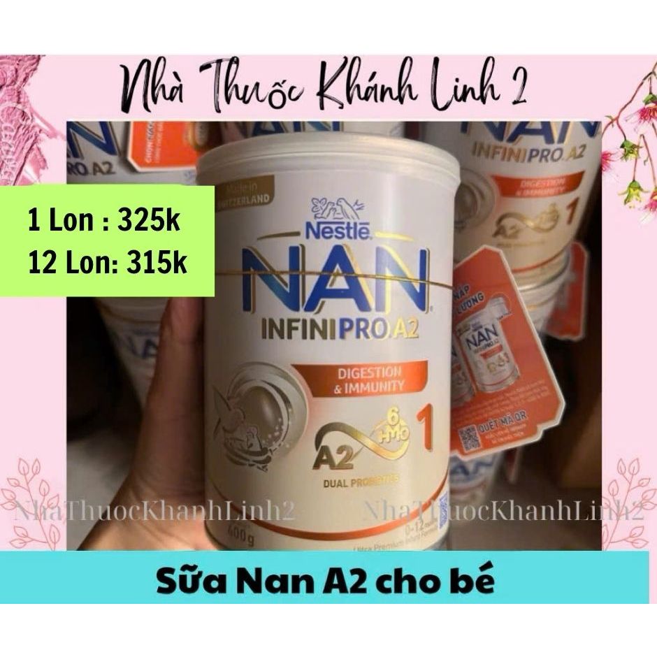 🌺 Nan Infinipro A2 400g /800g số 1/2/3 ,sx tại Thụy Sĩ , Sữa Nan A2 800g số 1 ,số 2 ,số 3 . Sữa Nan 