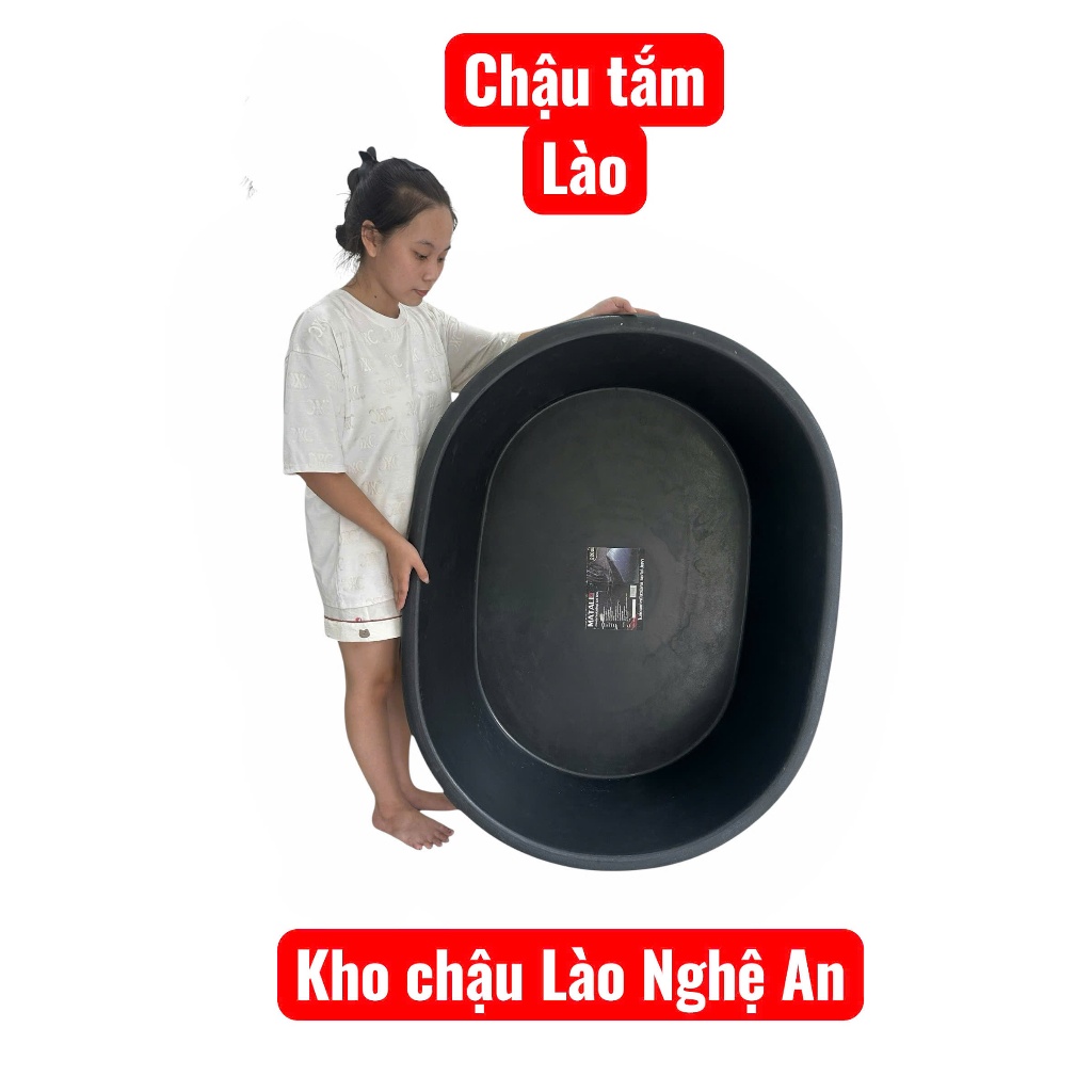Chậu Tắm Lào 1.1m Nhựa Dày Siêu Bền Đa Năng 110x90x30cm 7.5kg - Tắm Người, Tắm Thú Cưng, Ngâm Đồ, Đự