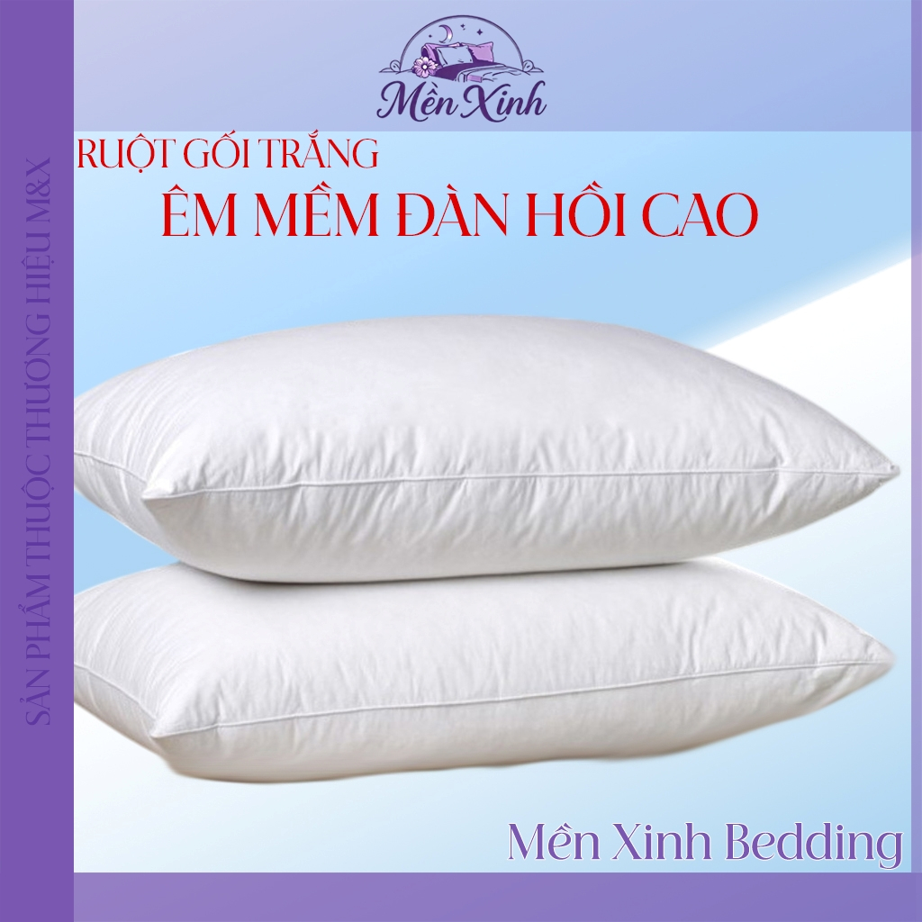 Ruột Gối Bông Gòn 35x50 45x65 50x70 Ruột Gối Đầu Microfiber Đàn Hồi Cao Bền Đẹp