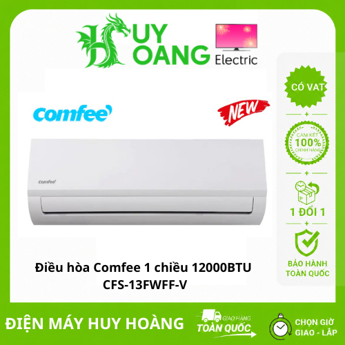 [Nhận Lắp HN + Free Hút Chân Không] Điều hòa Comfee 1 chiều 12000BTU CFS-13FWFF-V - Bảo hành 3 năm t