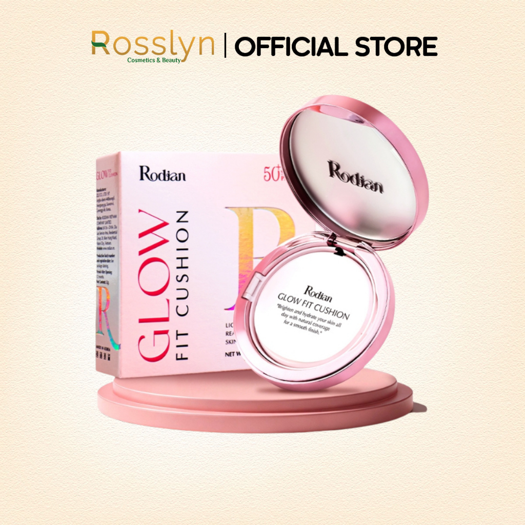 Phấn Nước Rodian Glow Fit Cushion 12g - Che Phủ Cao, Mỏng Nhẹ, Kiềm Dầu, Chống Nắng SPF50+