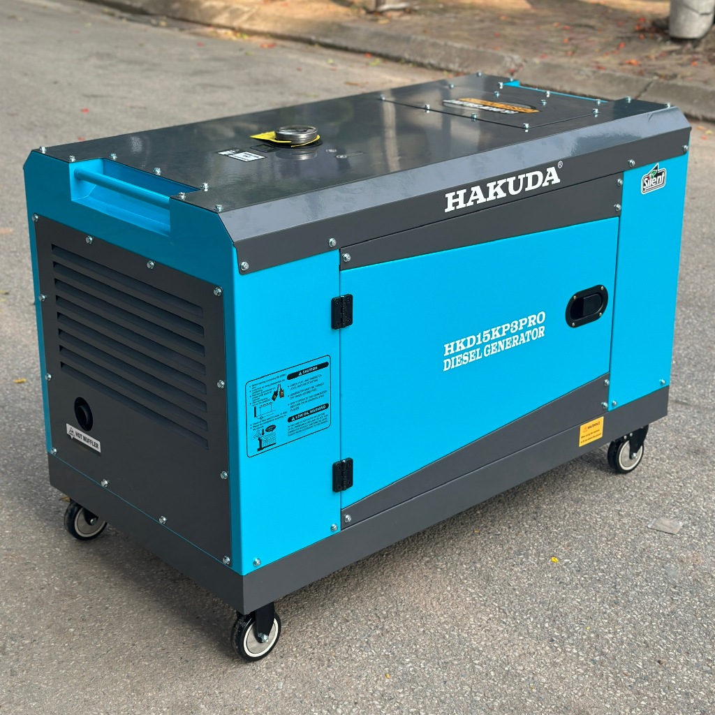 Máy Phát Điện Chạy Dầu Hakuda 15KW HKD15KP3PRO 3 Pha Siêu Cách Âm Máy Phát Điện Chạy Dầu Hakuda 15KW